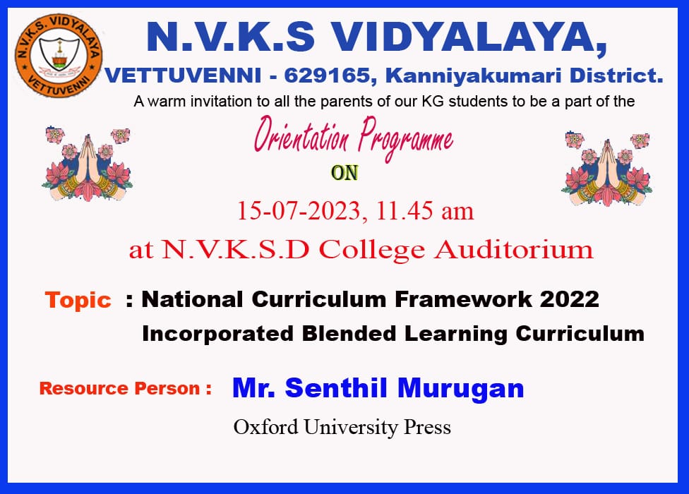 Orientation Programme for KG parents 